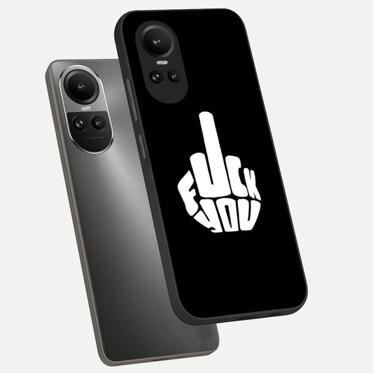 Rebel Mode On phone case For Oppo Reno 10 showing premium glass back cover with detailed artwork