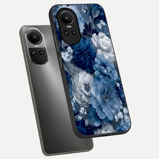 Royal Bloom Garden phone case For Oppo Reno 10 showing premium glass back cover with detailed artwork