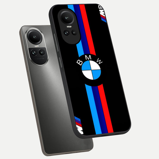 Turbo BMW Beast phone case For Oppo Reno 10 showing premium glass back cover with detailed artwork