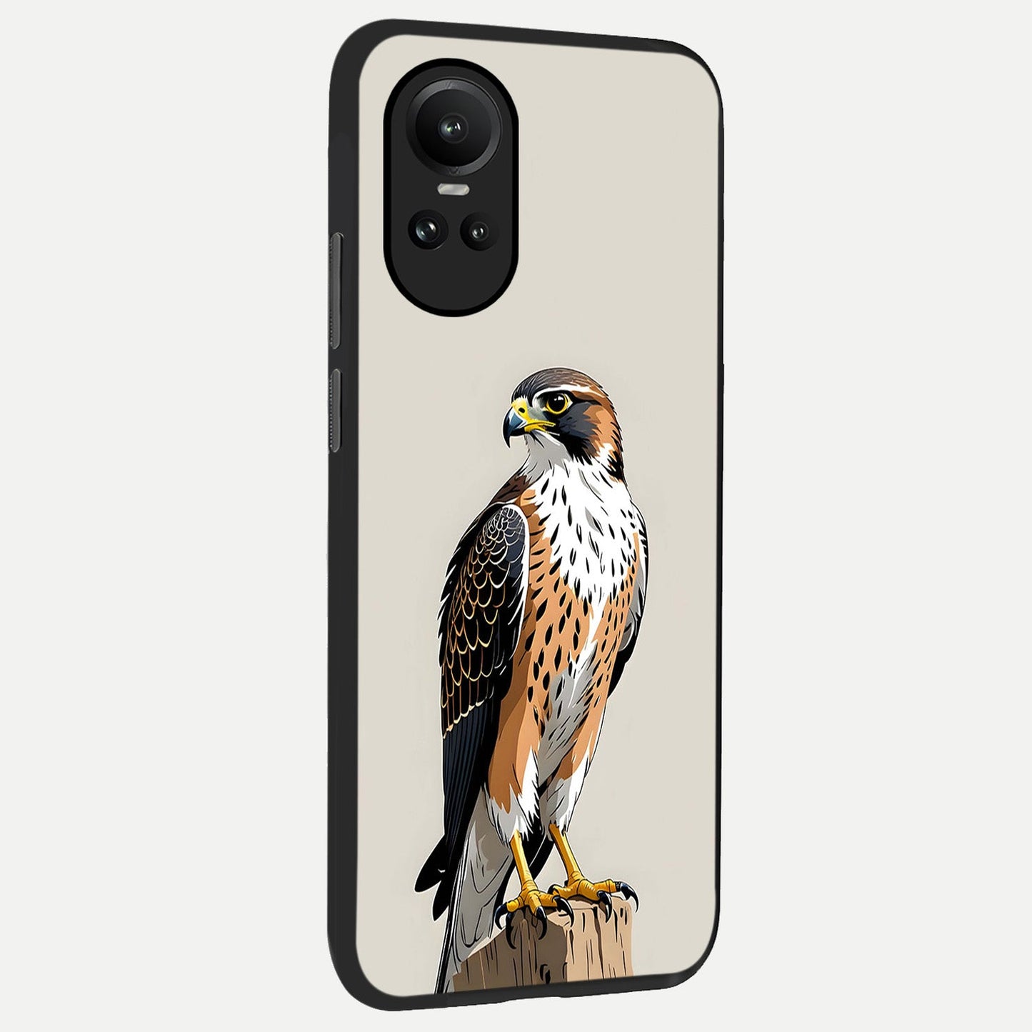 Clever Eagle back cover For Oppo Reno 10 slim fit glass case with vibrant aesthetic design