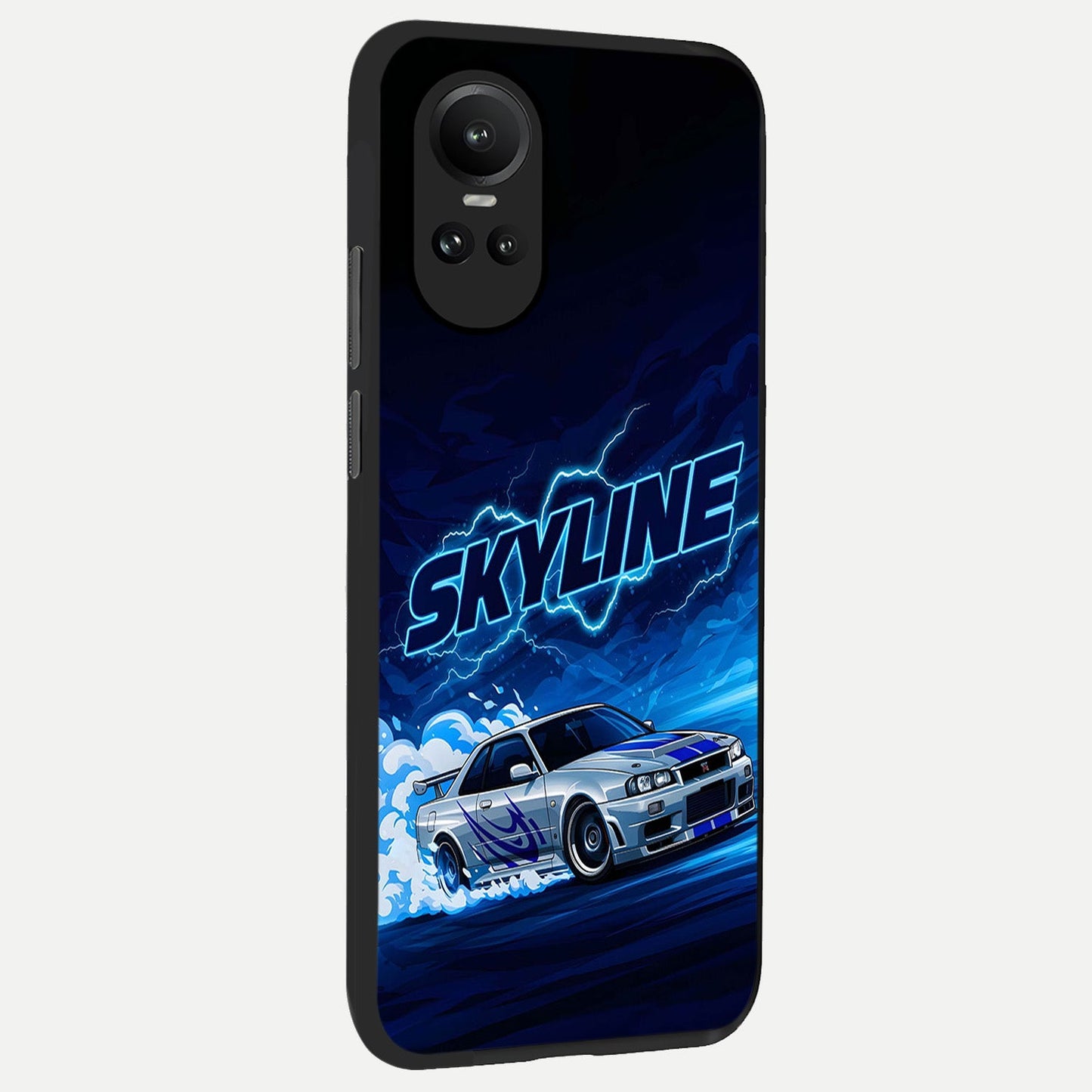 Neon Drift Beast back cover For Oppo Reno 10 slim fit glass case with vibrant aesthetic design