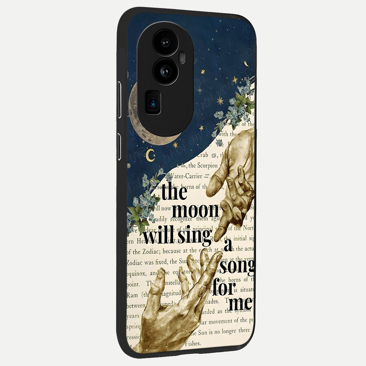Aesthetic Divine back cover For Oppo Reno 10 Pro Plus slim fit glass case with vibrant aesthetic design