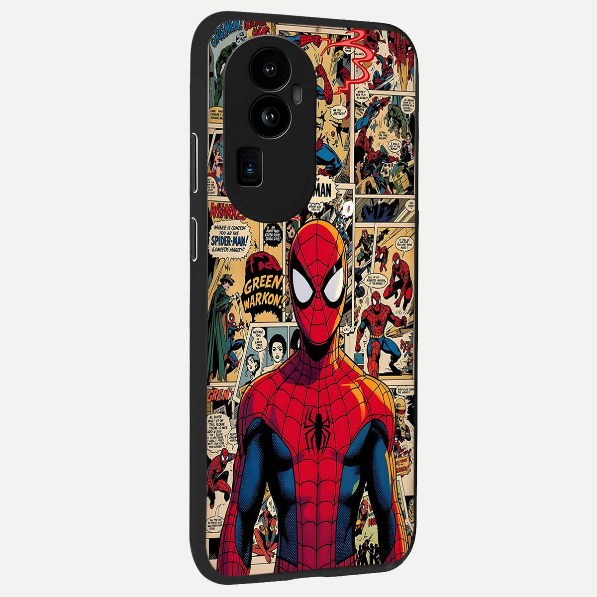 Aesthetic Spider back cover For Oppo Reno 10 Pro Plus slim fit glass case with vibrant aesthetic design