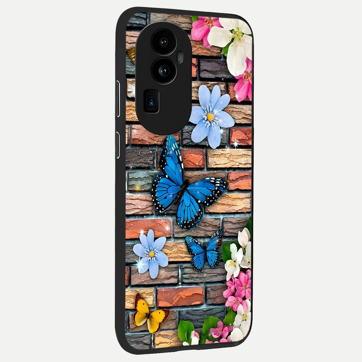 Brick Bloom Flight back cover For Oppo Reno 10 Pro Plus slim fit glass case with vibrant aesthetic design