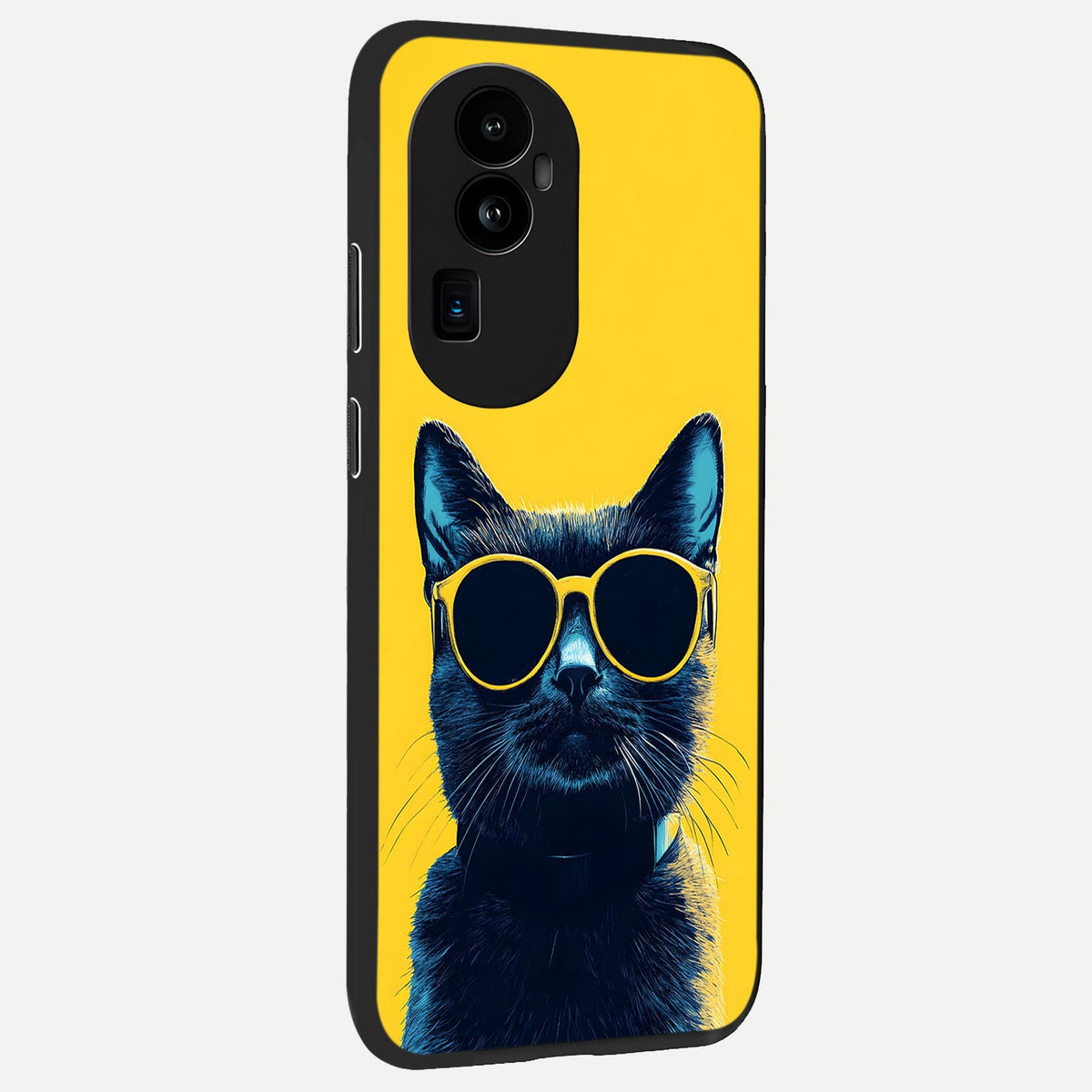Cool Cat Vibes back cover For Oppo Reno 10 Pro Plus slim fit glass case with vibrant aesthetic design