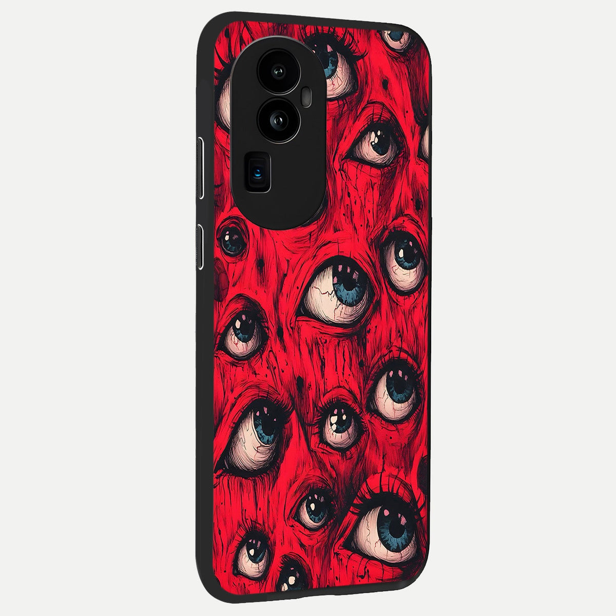 Crimson Watch Eyes back cover For Oppo Reno 10 Pro Plus slim fit glass case with vibrant aesthetic design