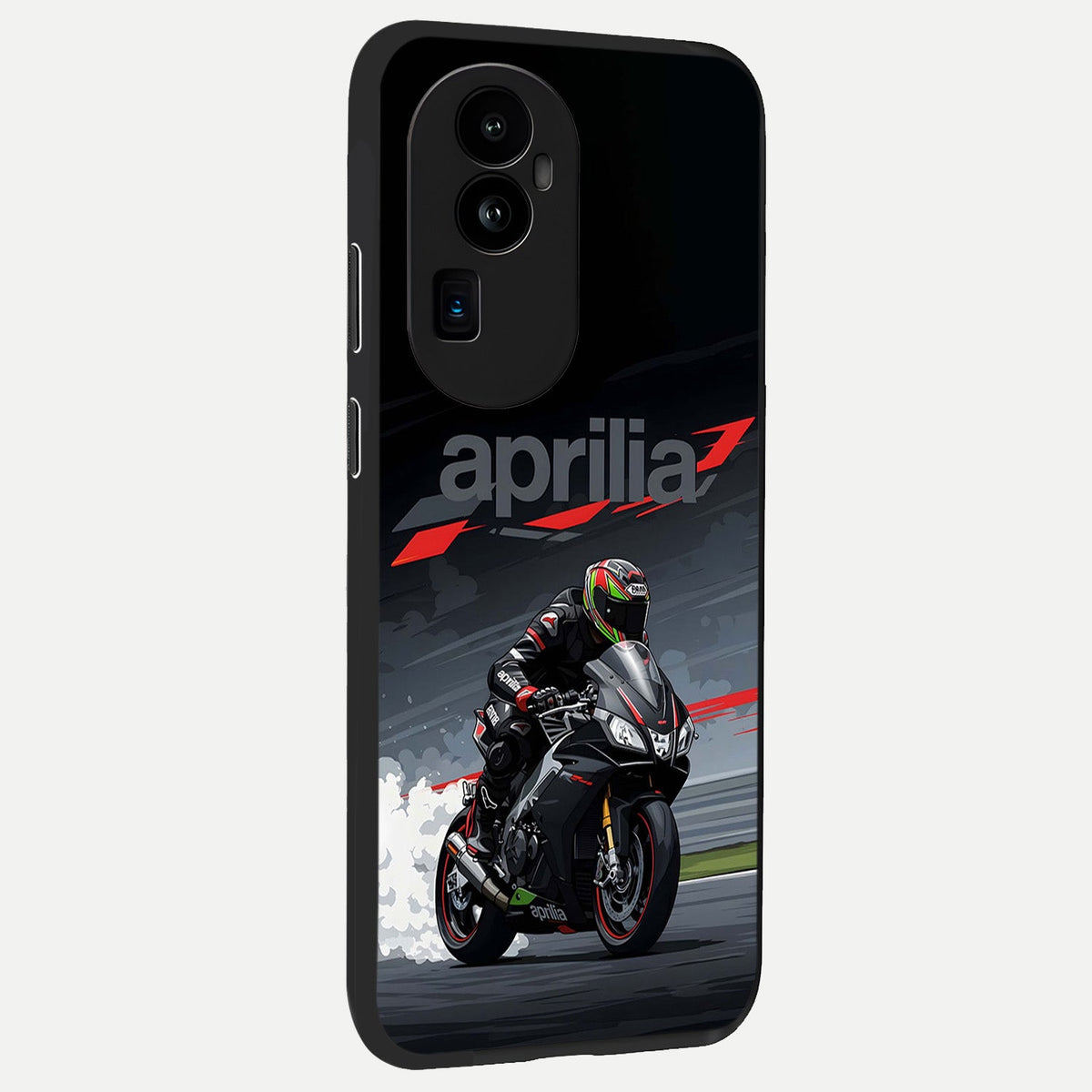 Dark Aprilla back cover For Oppo Reno 10 Pro Plus slim fit glass case with vibrant aesthetic design