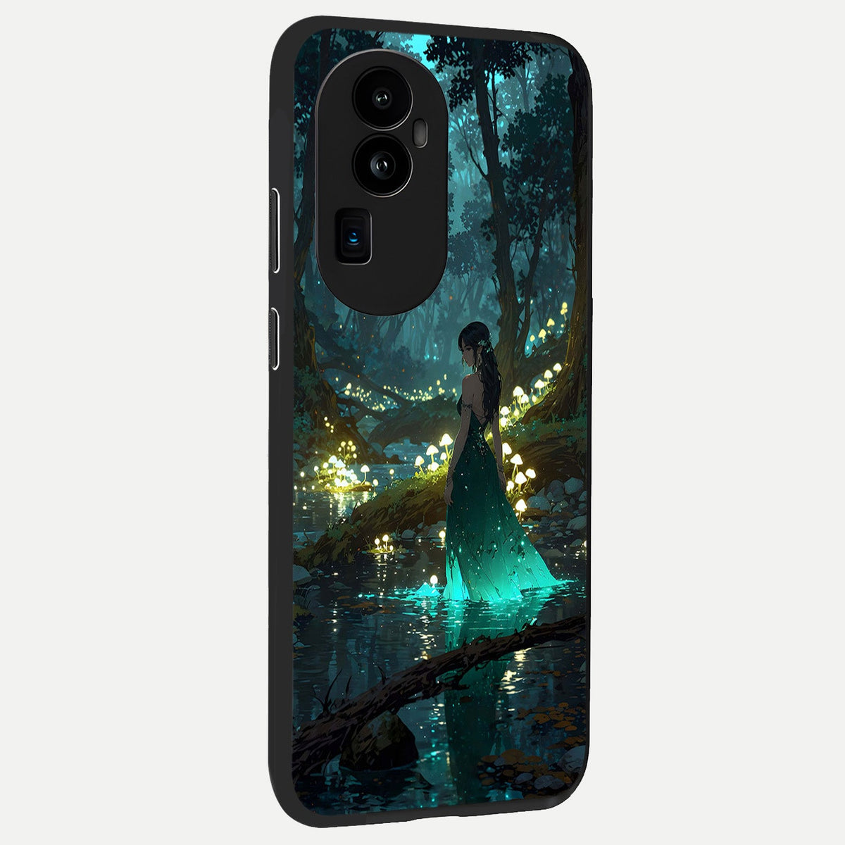 Enchanted Forest Glow back cover For Oppo Reno 10 Pro Plus slim fit glass case with vibrant aesthetic design