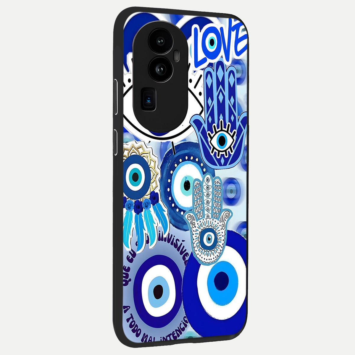Evil Eyes Dream back cover For Oppo Reno 10 Pro Plus slim fit glass case with vibrant aesthetic design