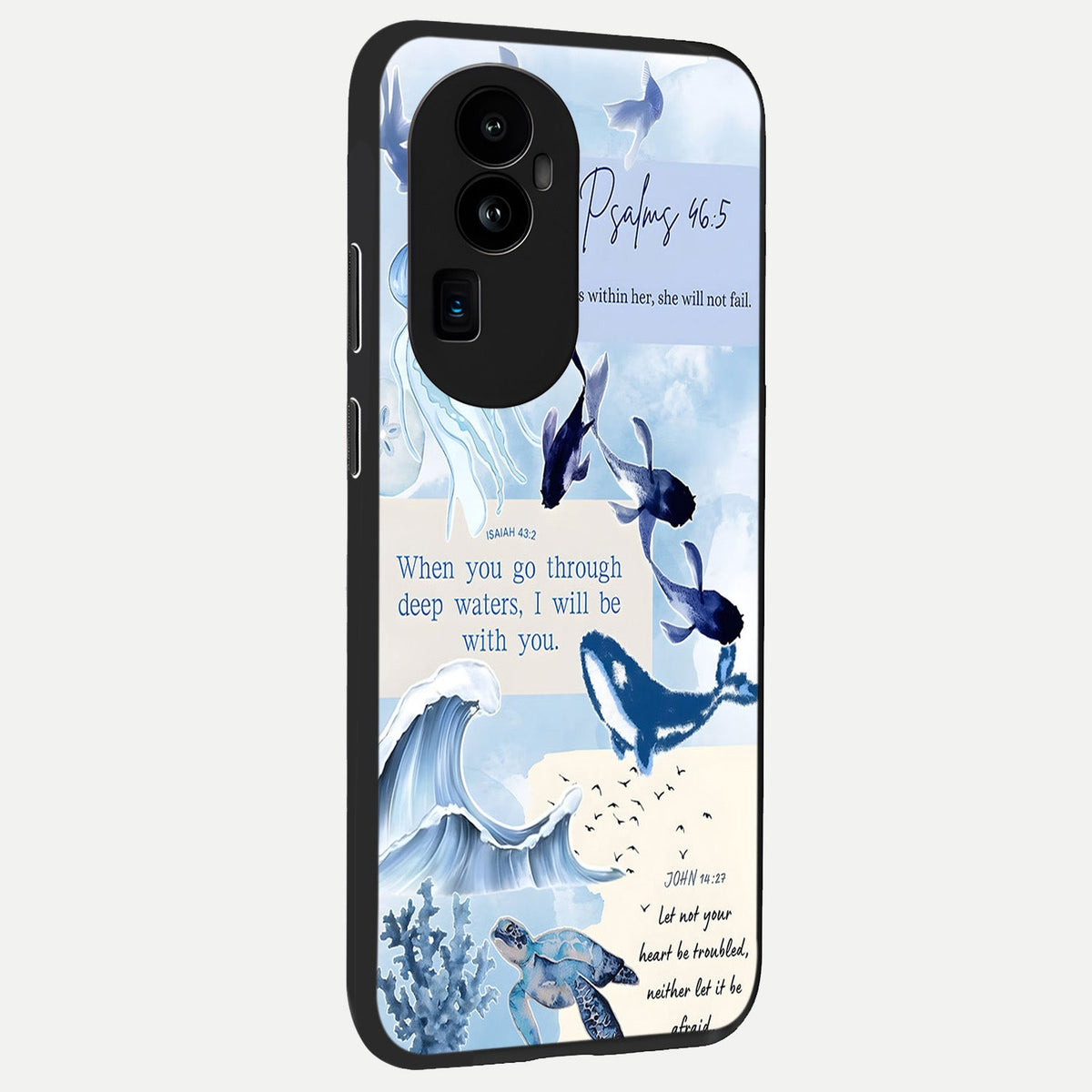 Faithful Ocean Promise back cover For Oppo Reno 10 Pro Plus slim fit glass case with vibrant aesthetic design