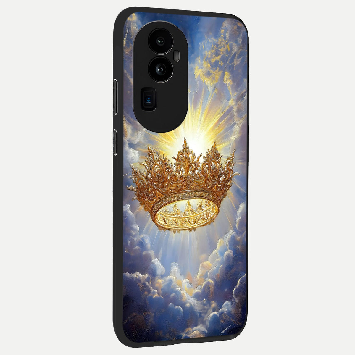 Heavenly Crown Light back cover For Oppo Reno 10 Pro Plus slim fit glass case with vibrant aesthetic design