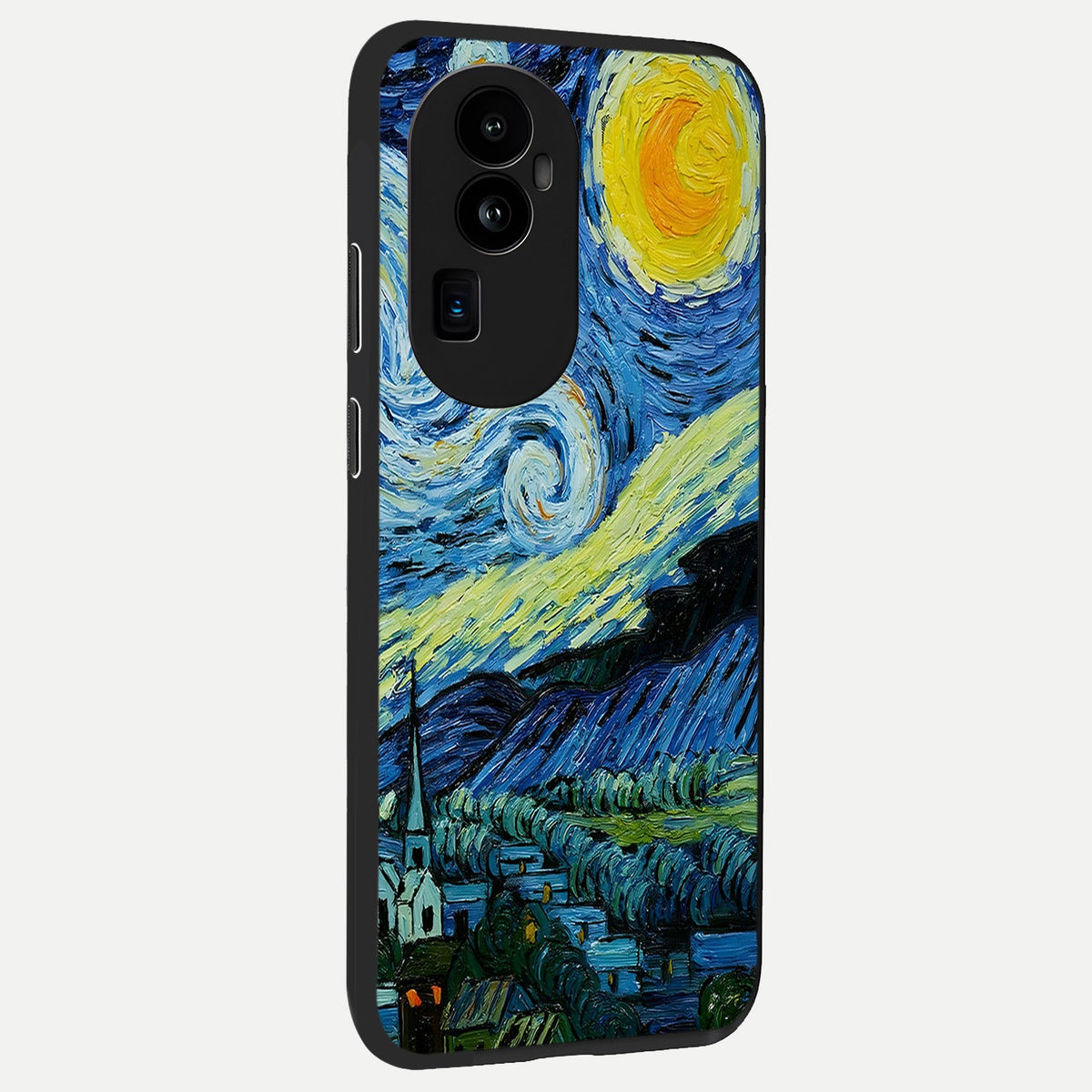 Inspired Van Gogh Art back cover For Oppo Reno 10 Pro Plus slim fit glass case with vibrant aesthetic design