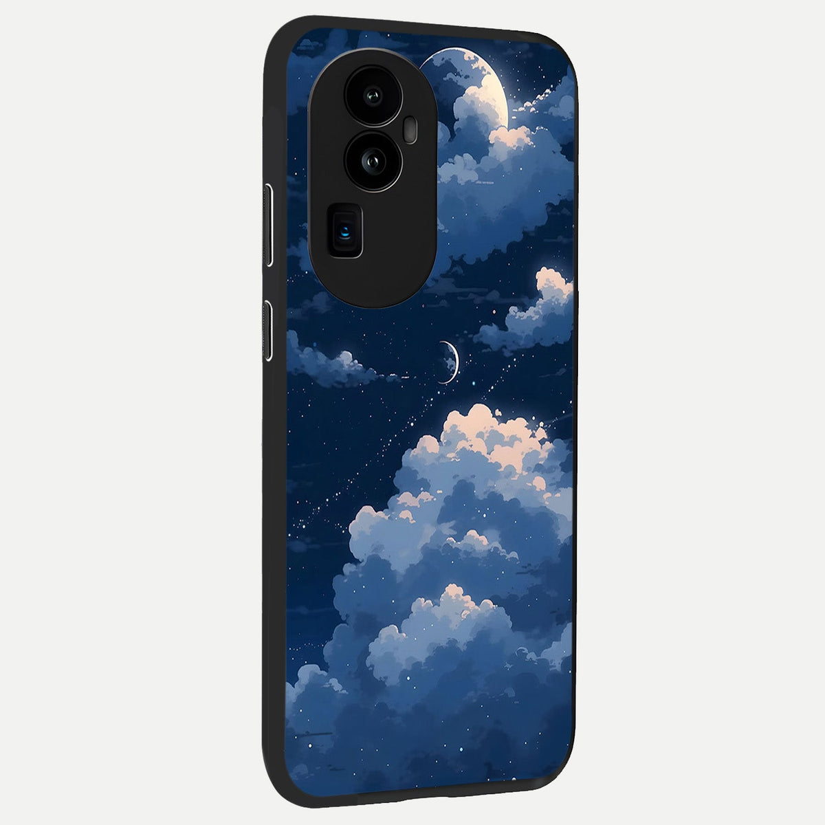 Moon Dream Haze back cover For Oppo Reno 10 Pro Plus slim fit glass case with vibrant aesthetic design