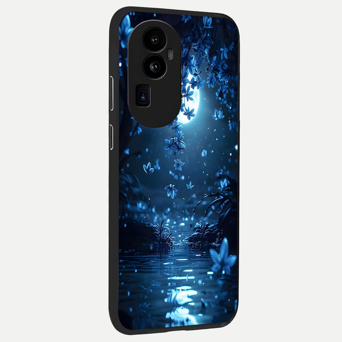 Moonlight Petal Dream back cover For Oppo Reno 10 Pro Plus slim fit glass case with vibrant aesthetic design