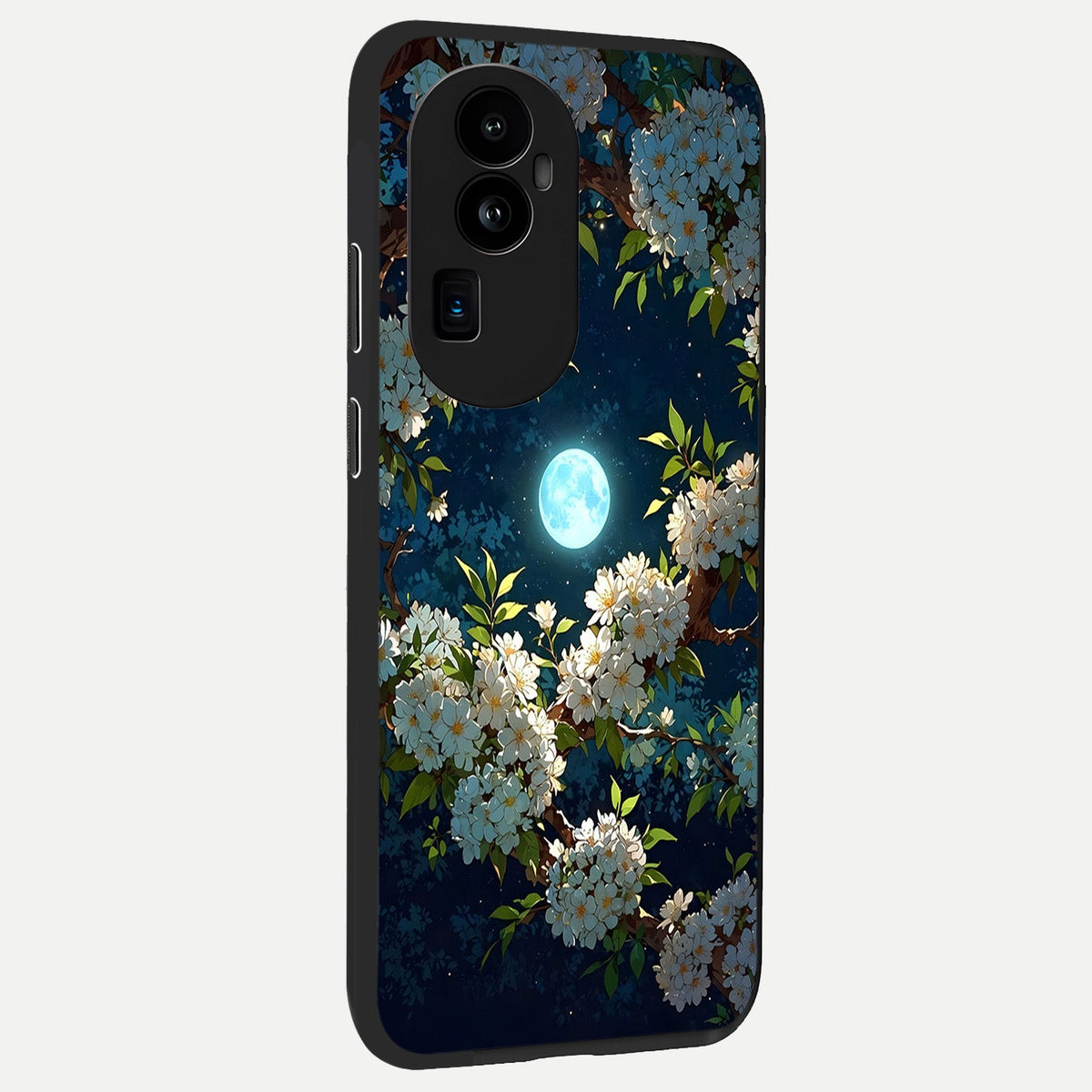 Moonlit Blossom Dream back cover For Oppo Reno 10 Pro Plus slim fit glass case with vibrant aesthetic design