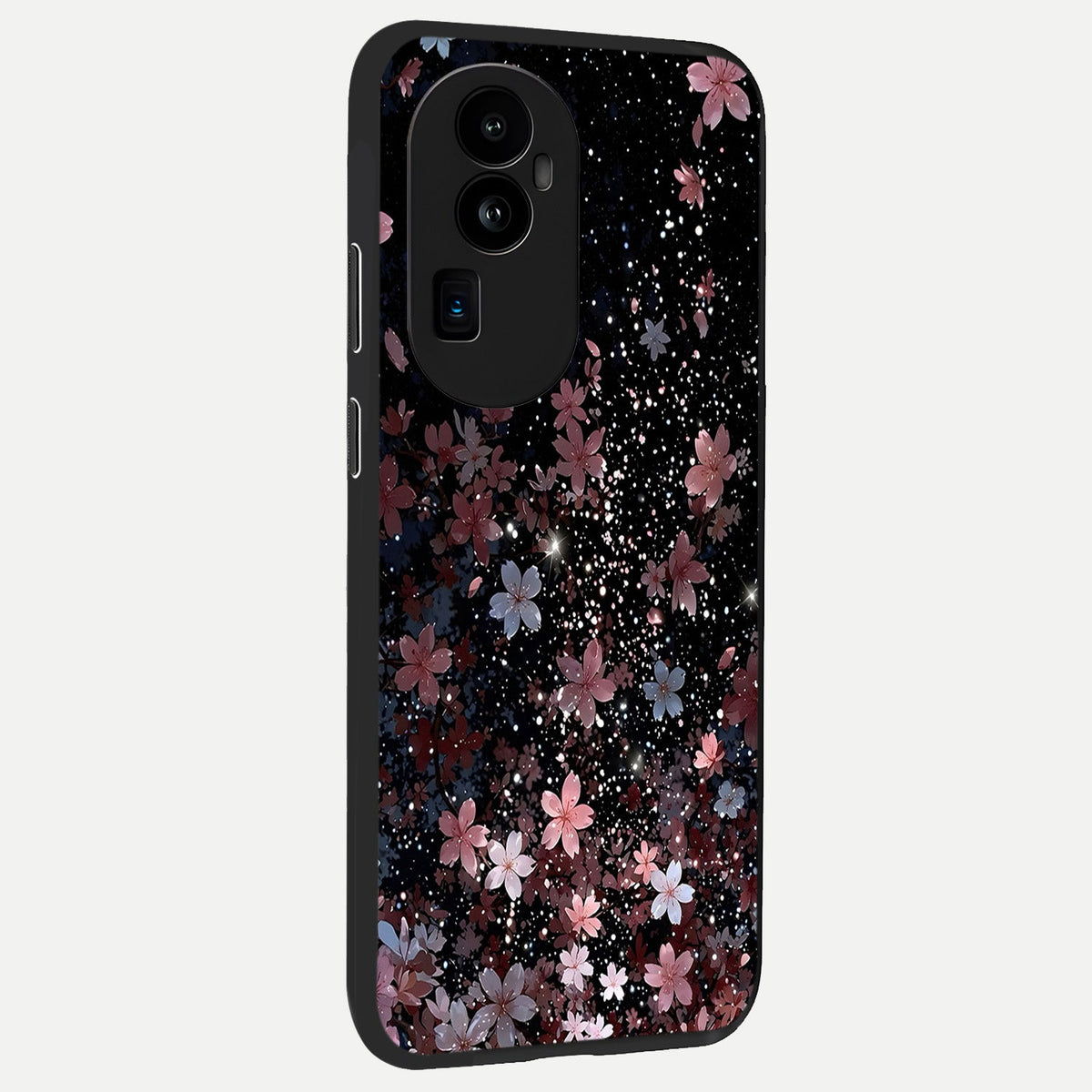 Starlit Flower Dreams back cover For Oppo Reno 10 Pro Plus slim fit glass case with vibrant aesthetic design