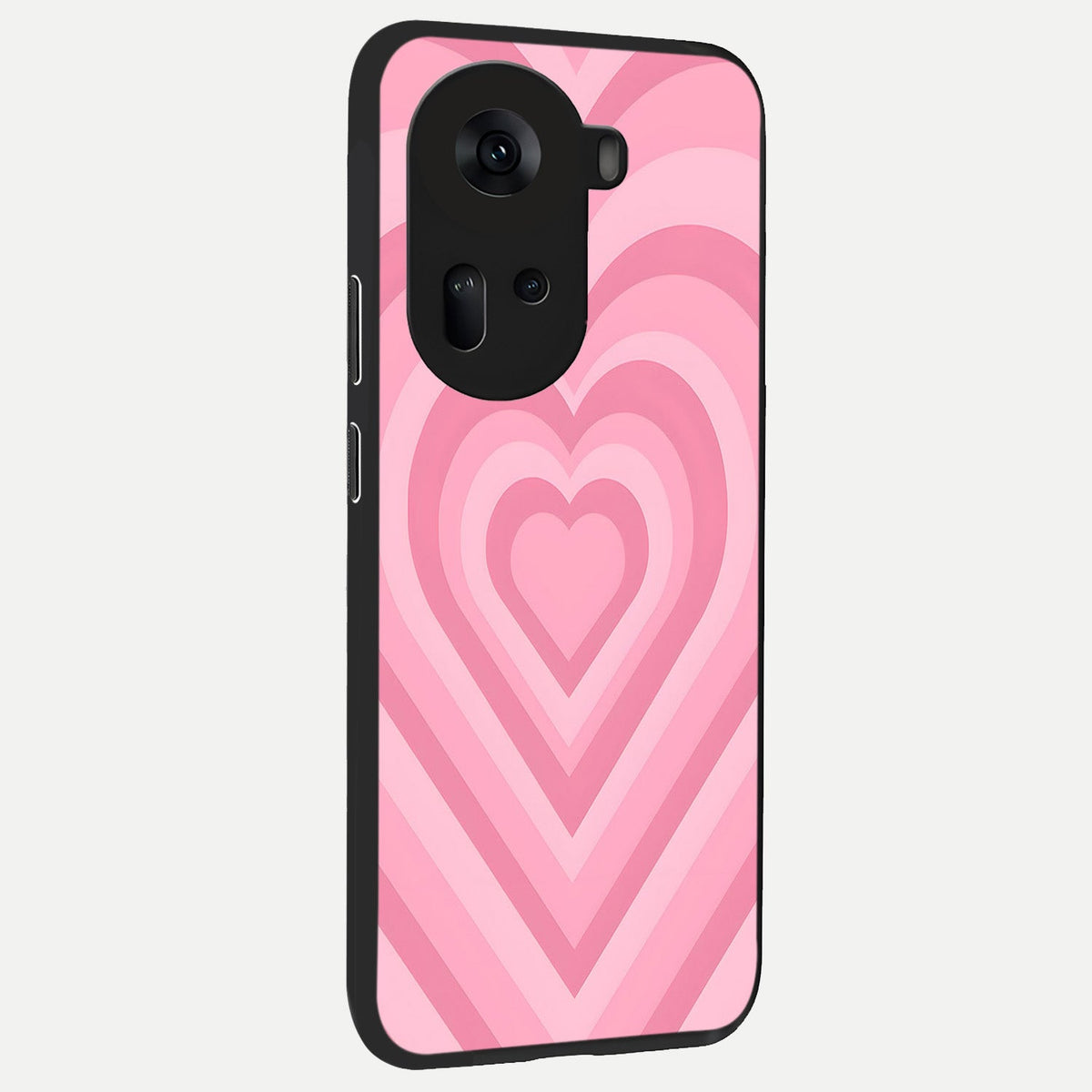 Blush Heart Waves back cover For Oppo Reno 11 5G slim fit glass case with vibrant aesthetic design