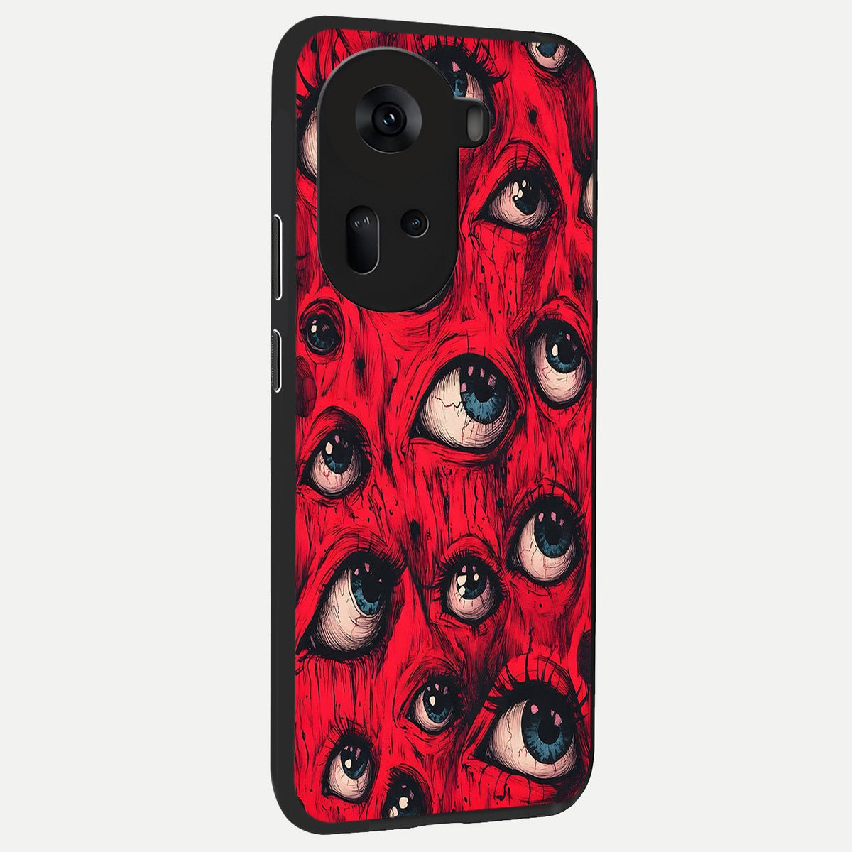 Crimson Watch Eyes back cover For Oppo Reno 11 5G slim fit glass case with vibrant aesthetic design