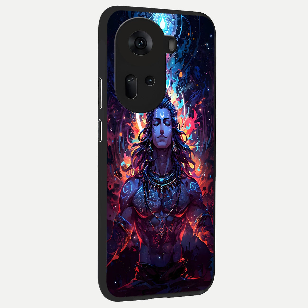 Divine Fire Shiv back cover For Oppo Reno 11 5G slim fit glass case with vibrant aesthetic design