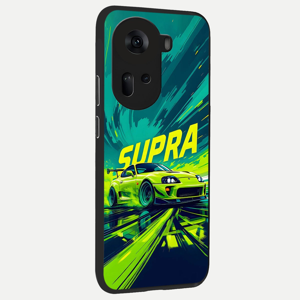 Electric Supra Thunder back cover For Oppo Reno 11 5G slim fit glass case with vibrant aesthetic design