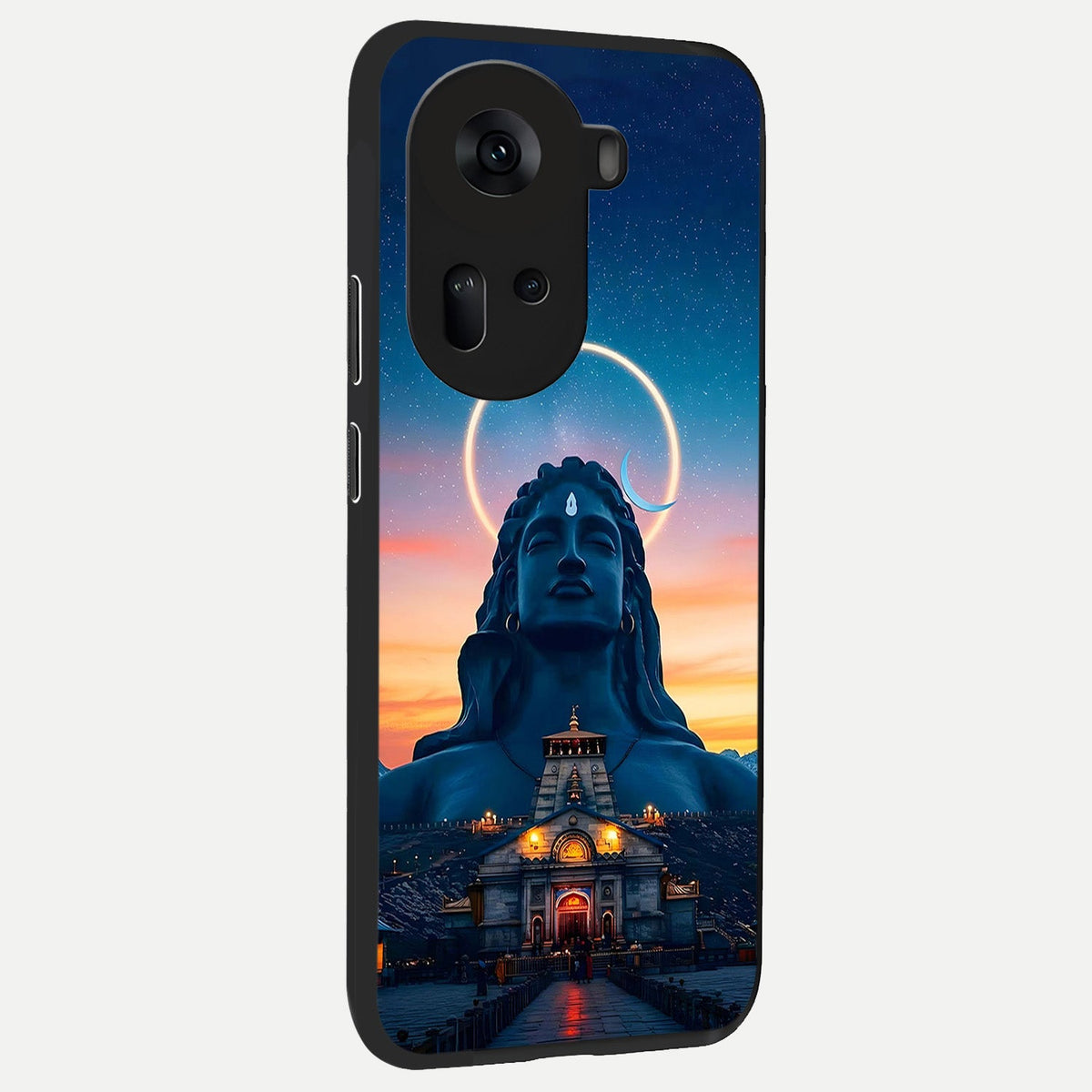 Eternal Shiva Aura back cover For Oppo Reno 11 5G slim fit glass case with vibrant aesthetic design