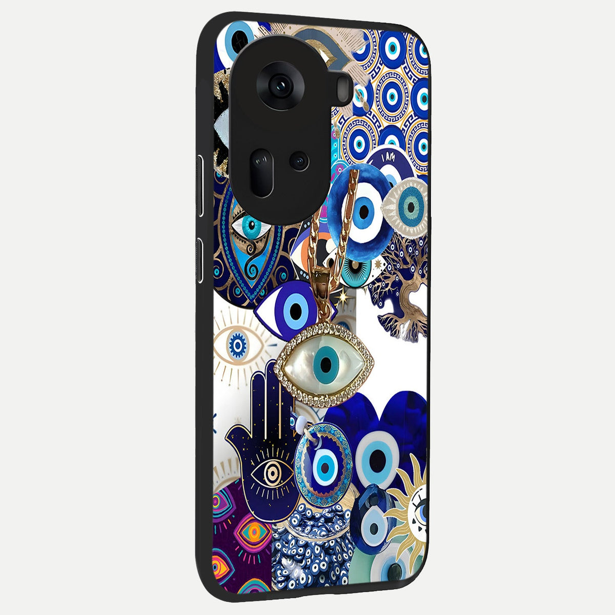 Mystic Charm Eye back cover For Oppo Reno 11 5G slim fit glass case with vibrant aesthetic design