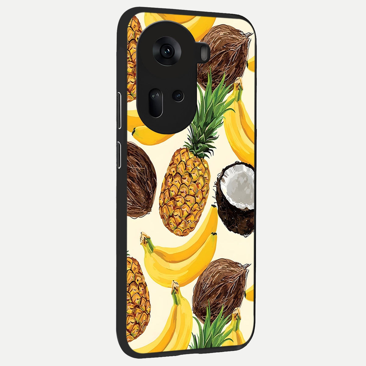 Tropical Fruit Mood back cover For Oppo Reno 11 5G slim fit glass case with vibrant aesthetic design