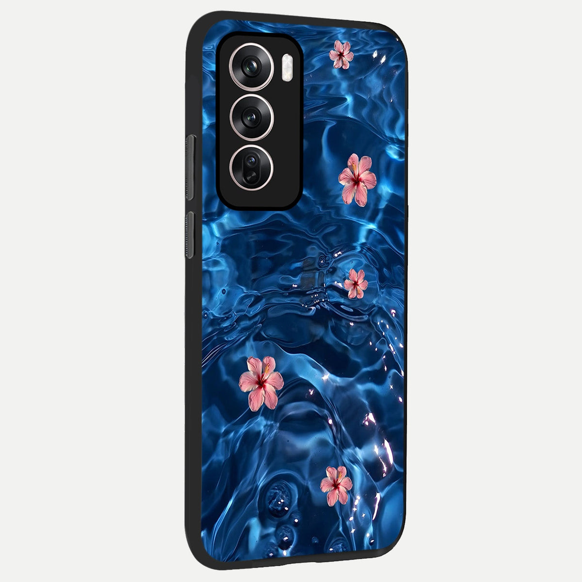 Bloom Thread Art back cover For Oppo Reno 12 Pro slim fit glass case with vibrant aesthetic design
