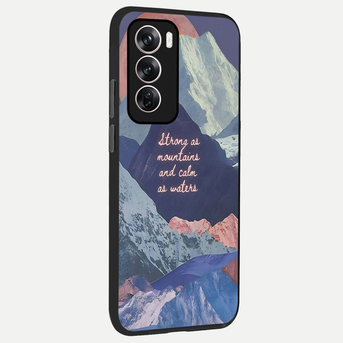 Celestial Mountain Calm back cover For Oppo Reno 12 Pro slim fit glass case with vibrant aesthetic design