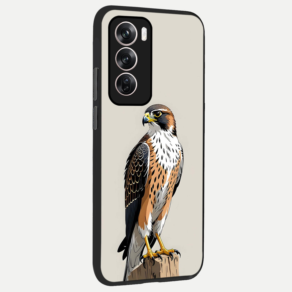 Clever Eagle back cover For Oppo Reno 12 Pro slim fit glass case with vibrant aesthetic design