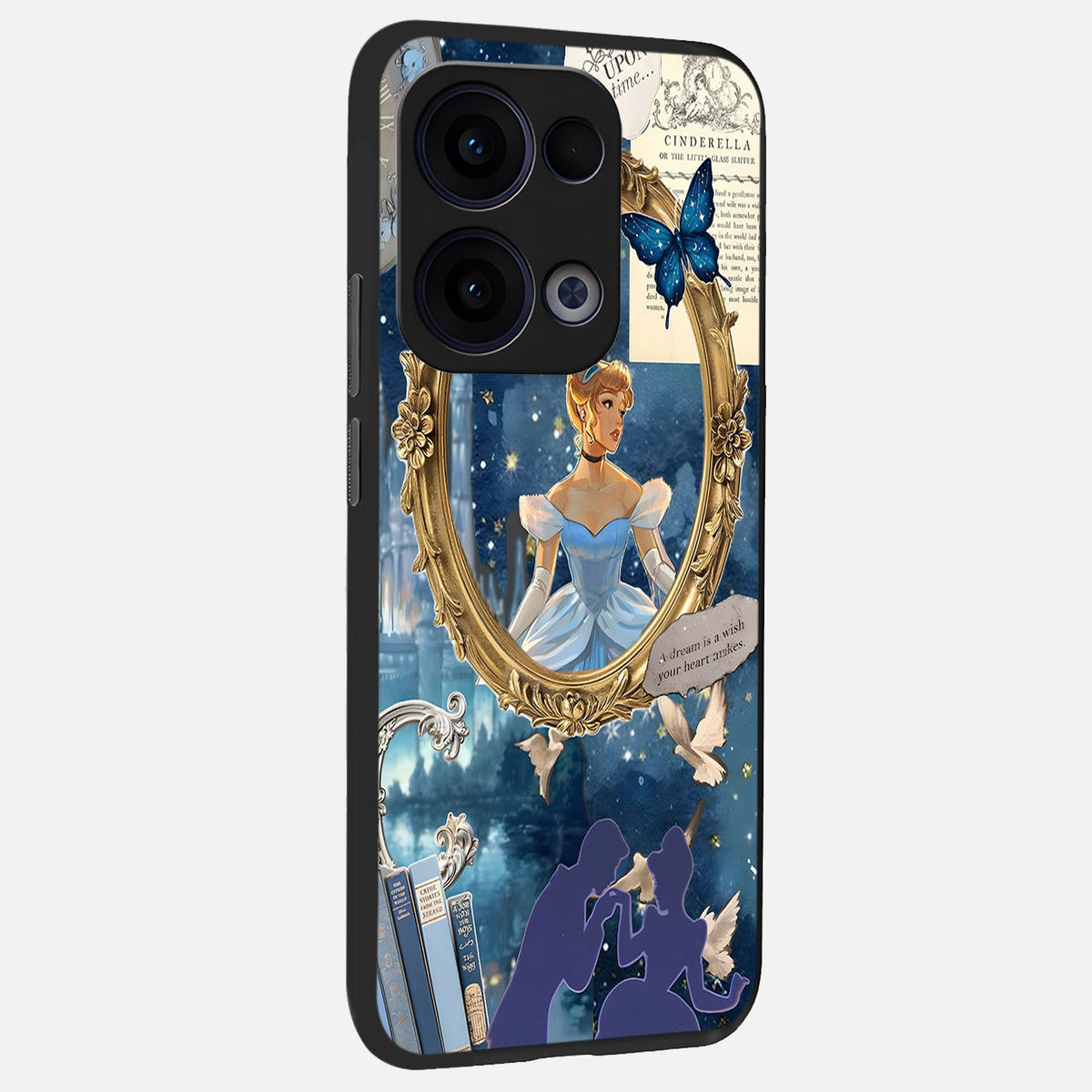 Midnight Queen back cover For Oppo Reno 13 slim fit glass case with vibrant aesthetic design