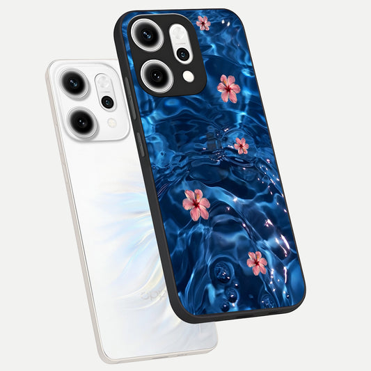 Bloom Thread Art phone case For Oppo Reno 14 Pro showing premium glass back cover with detailed artwork