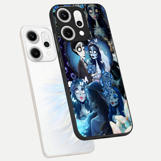 Butterfly Ghost Soul phone case For Oppo Reno 14 Pro showing premium glass back cover with detailed artwork