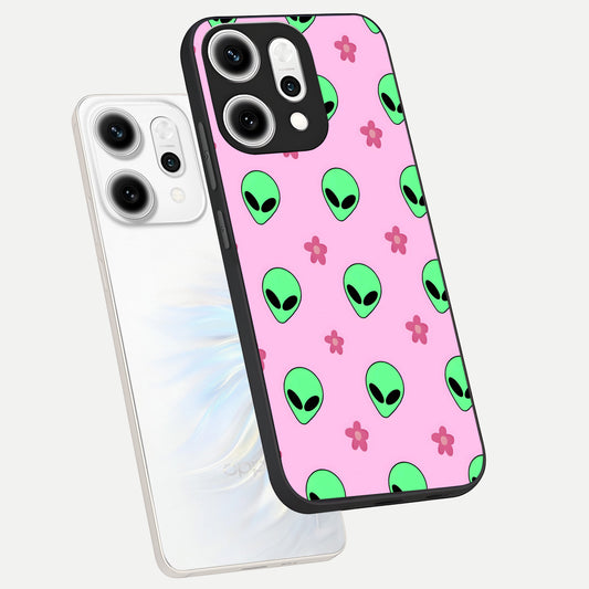 Cosmic Cute Crush phone case For Oppo Reno 14 Pro showing premium glass back cover with detailed artwork