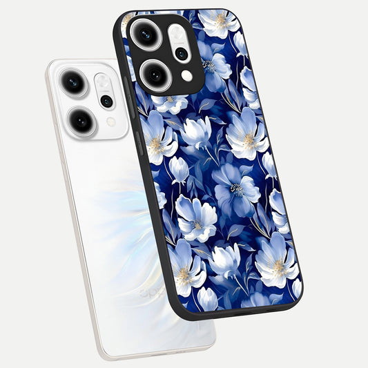Cute Floral Patterns phone case For Oppo Reno 14 Pro showing premium glass back cover with detailed artwork
