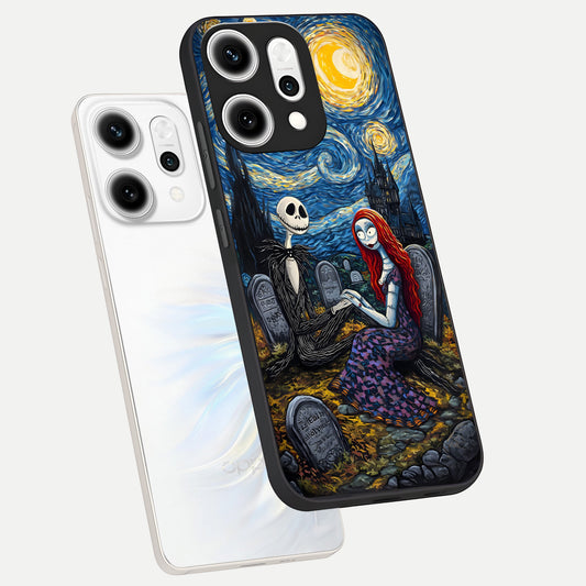 Eternal Night Love phone case For Oppo Reno 14 Pro showing premium glass back cover with detailed artwork
