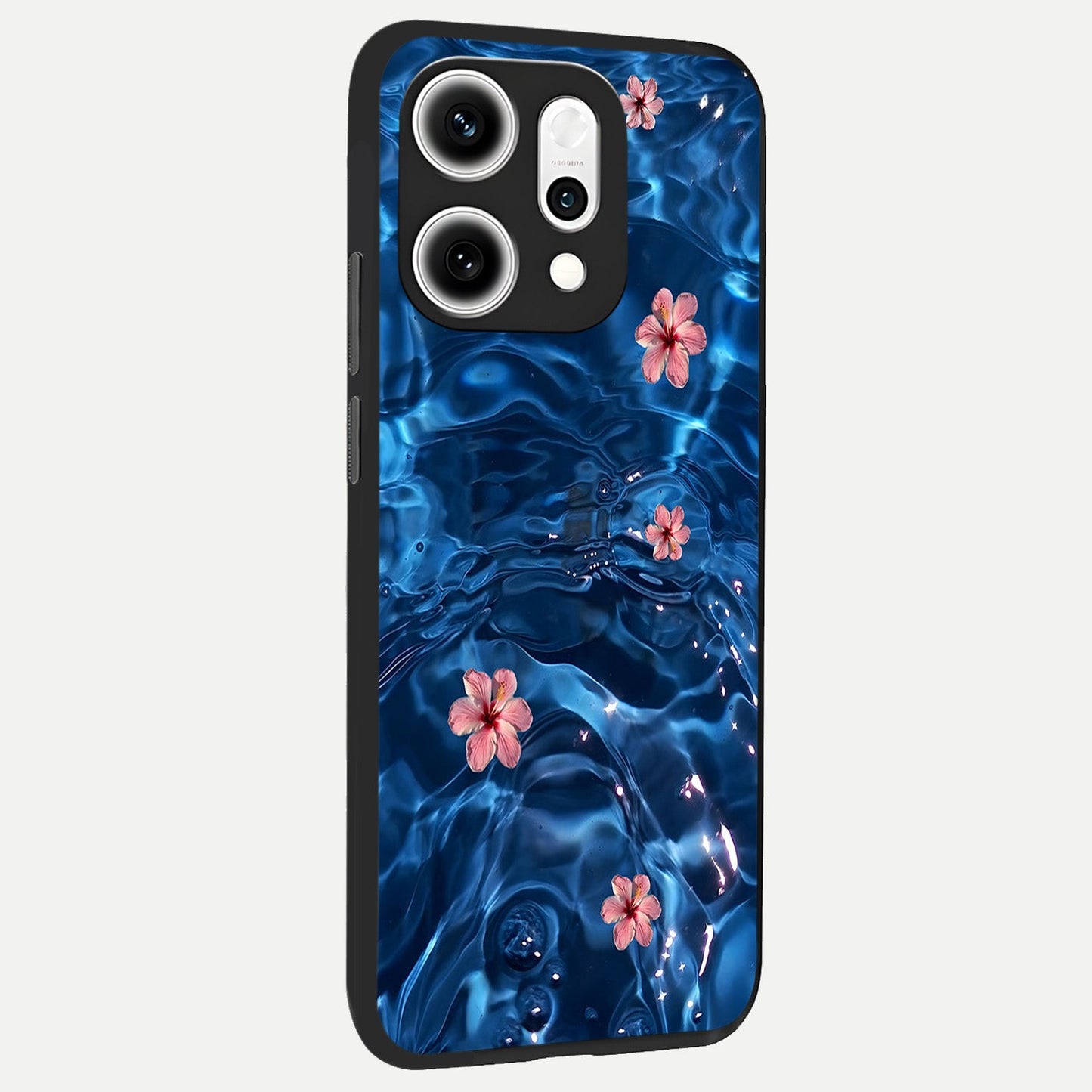 Bloom Thread Art back cover For Oppo Reno 14 Pro slim fit glass case with vibrant aesthetic design
