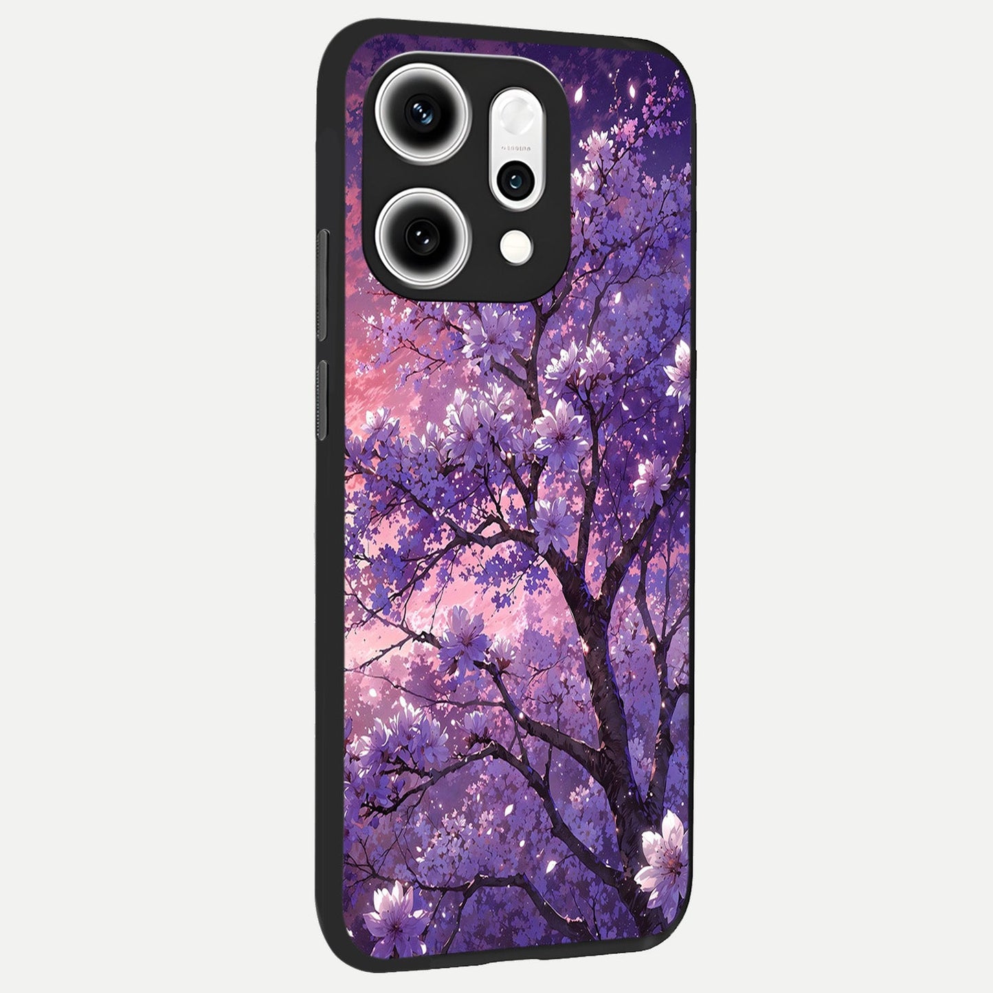 Blossom Tree back cover For Oppo Reno 14 Pro slim fit glass case with vibrant aesthetic design