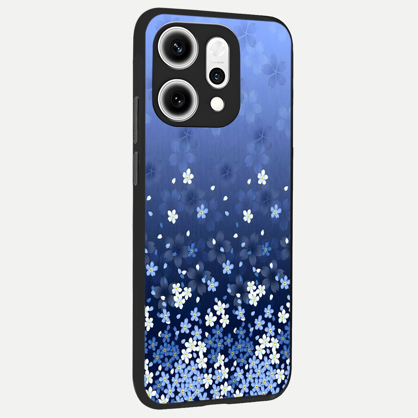 Blue Starry back cover For Oppo Reno 14 Pro slim fit glass case with vibrant aesthetic design