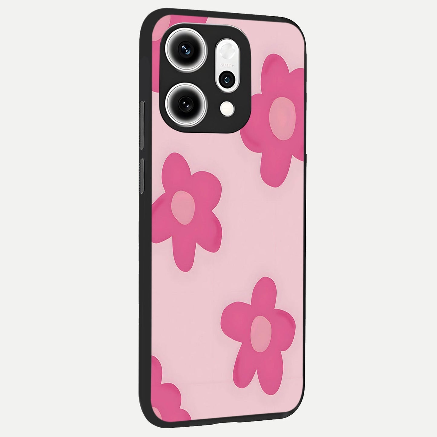 Candy Bloom Dreams back cover For Oppo Reno 14 Pro slim fit glass case with vibrant aesthetic design