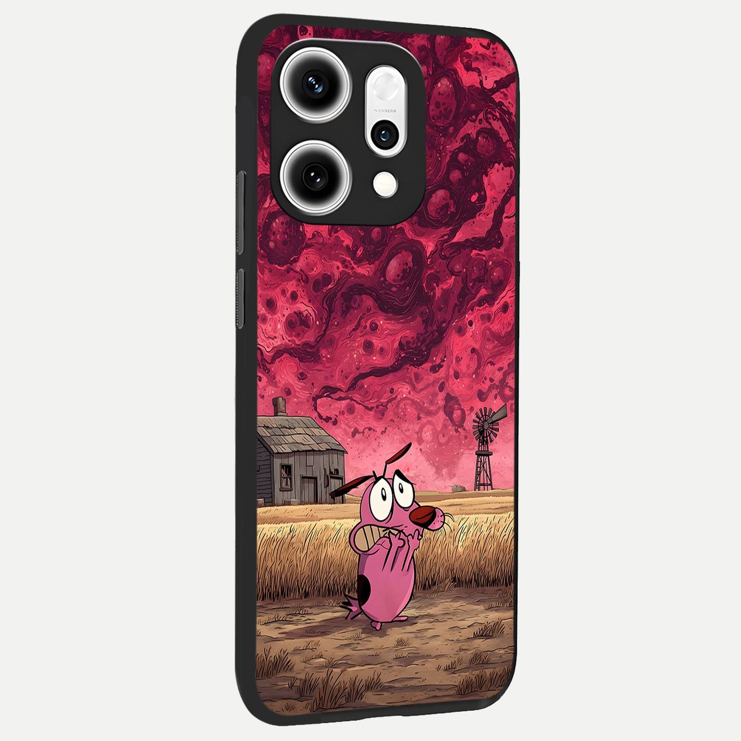 Courage Under Sky back cover For Oppo Reno 14 Pro slim fit glass case with vibrant aesthetic design