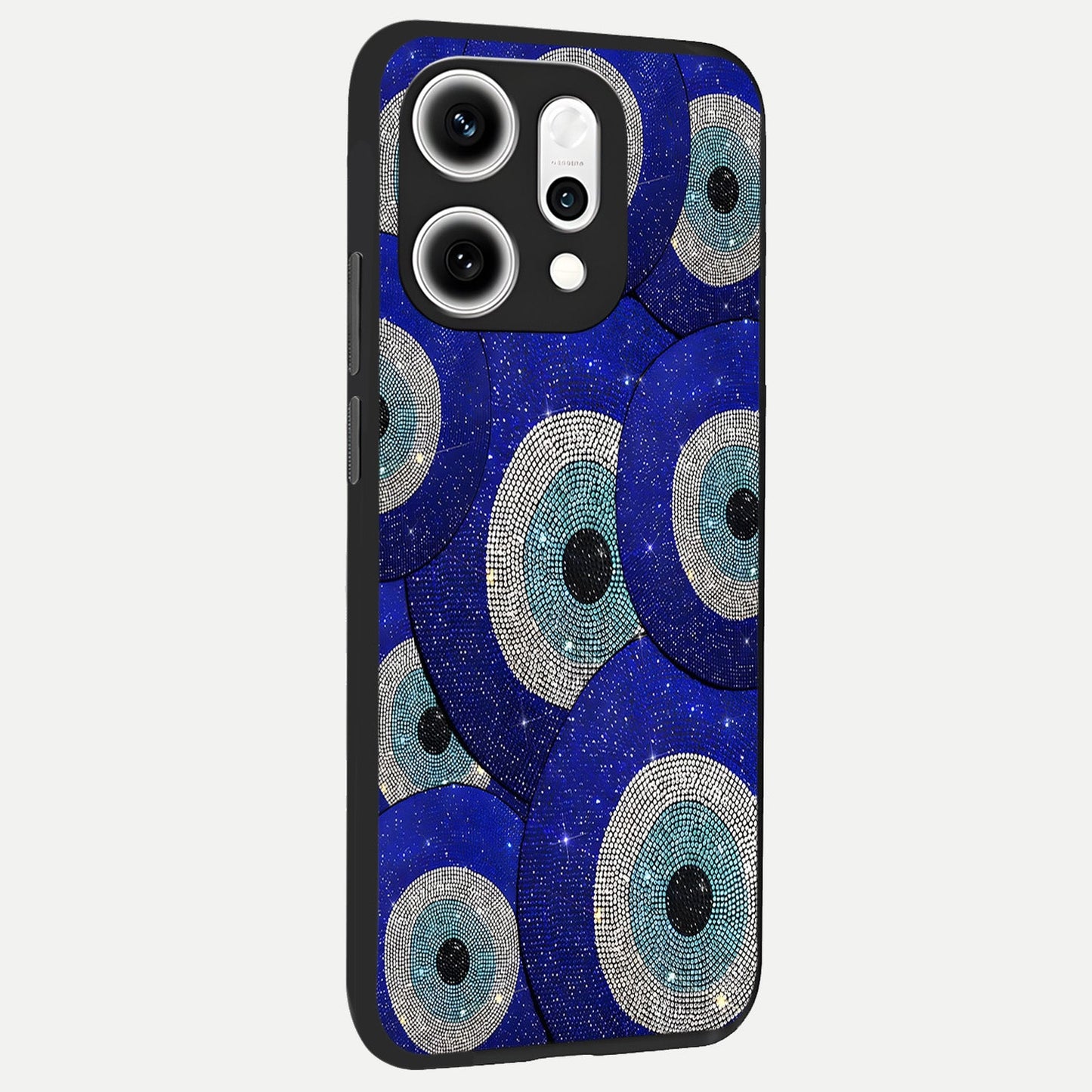 Galaxy Eye Flow back cover For Oppo Reno 14 Pro slim fit glass case with vibrant aesthetic design