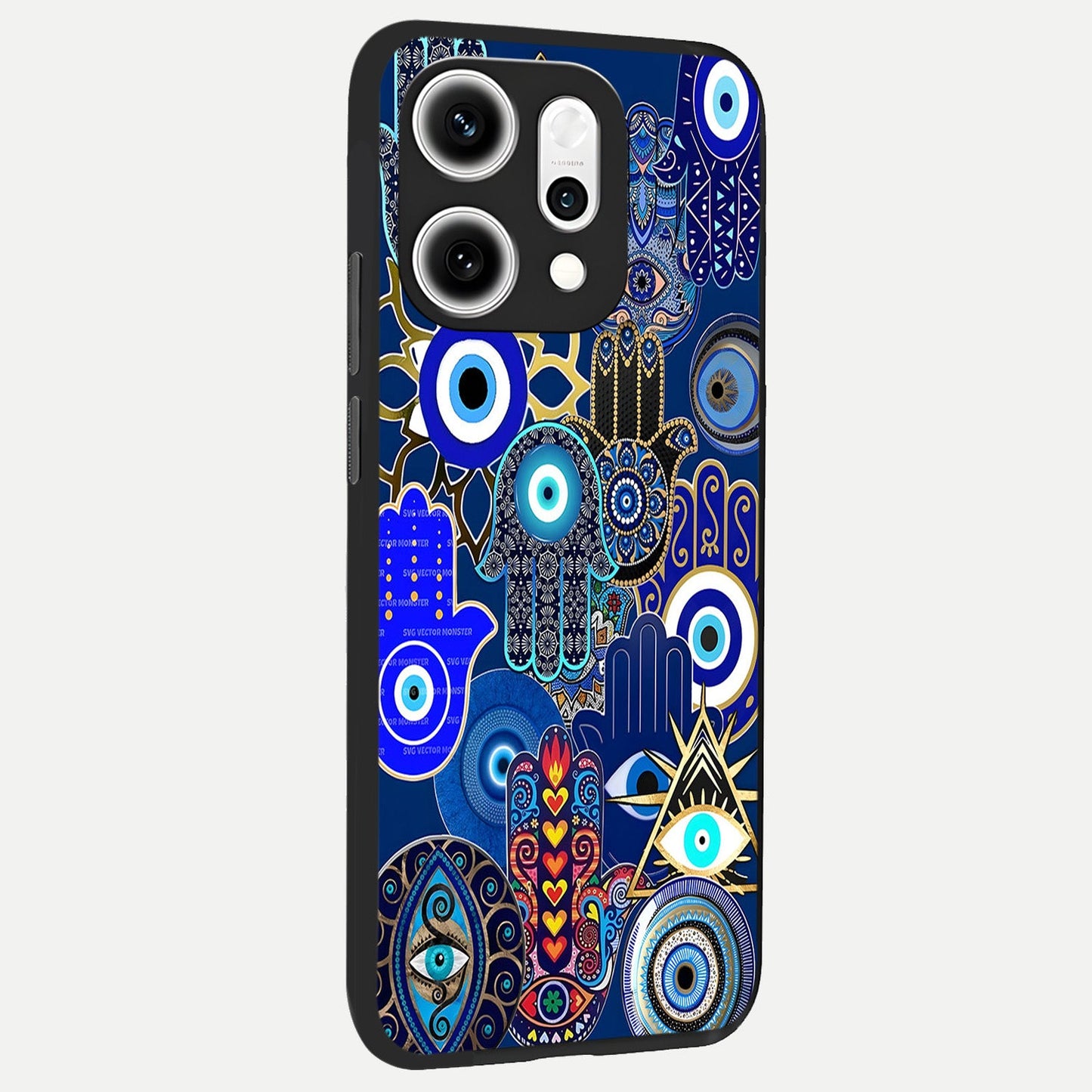 Mystic Palm Guard back cover For Oppo Reno 14 Pro slim fit glass case with vibrant aesthetic design