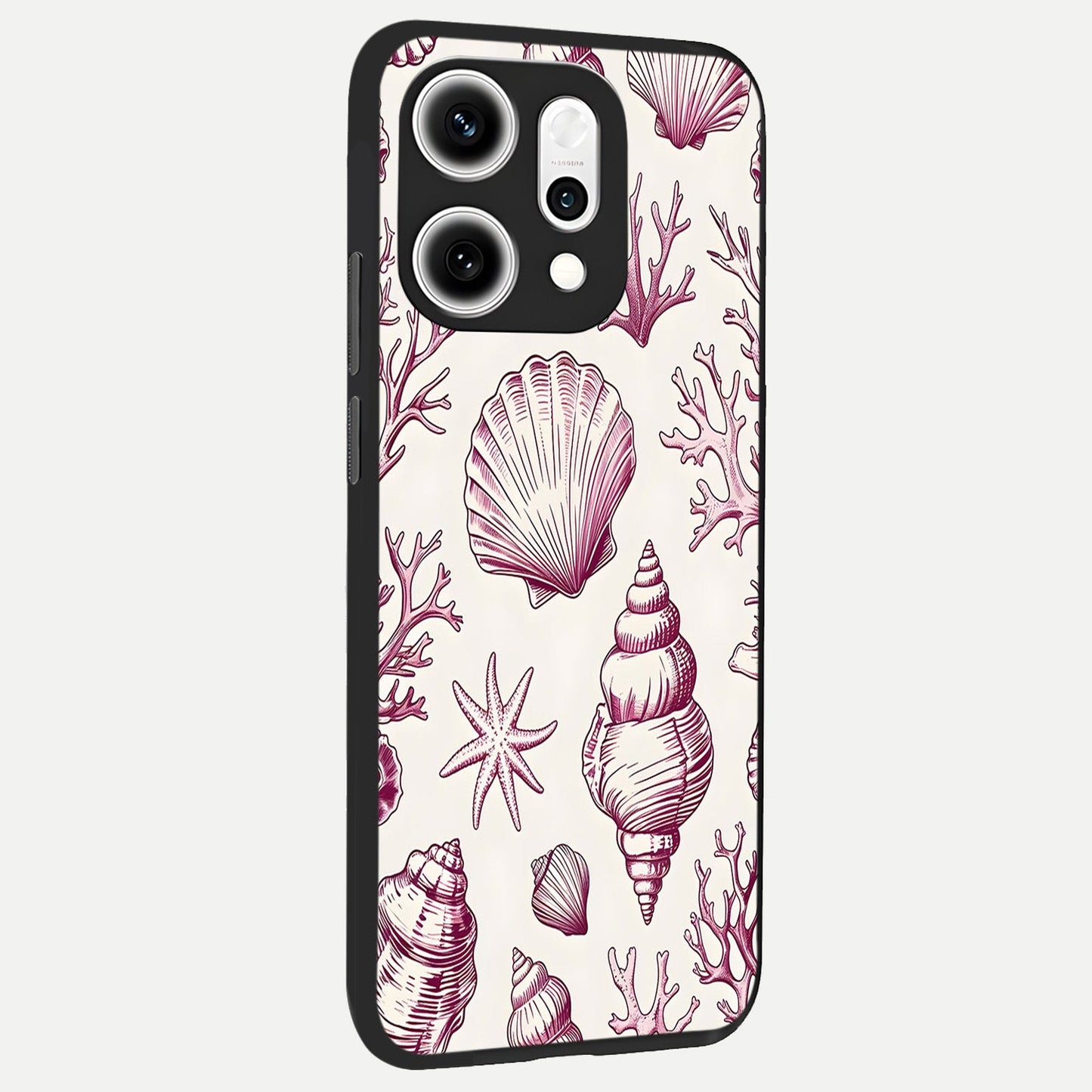 Pink Power Sparks back cover For Oppo Reno 14 Pro slim fit glass case with vibrant aesthetic design