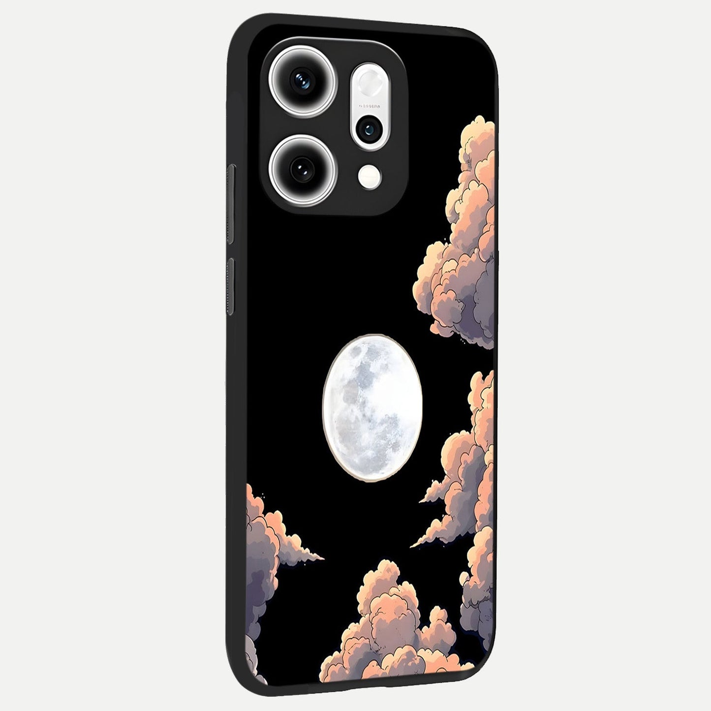 Shade Cloud Moon back cover For Oppo Reno 14 Pro slim fit glass case with vibrant aesthetic design