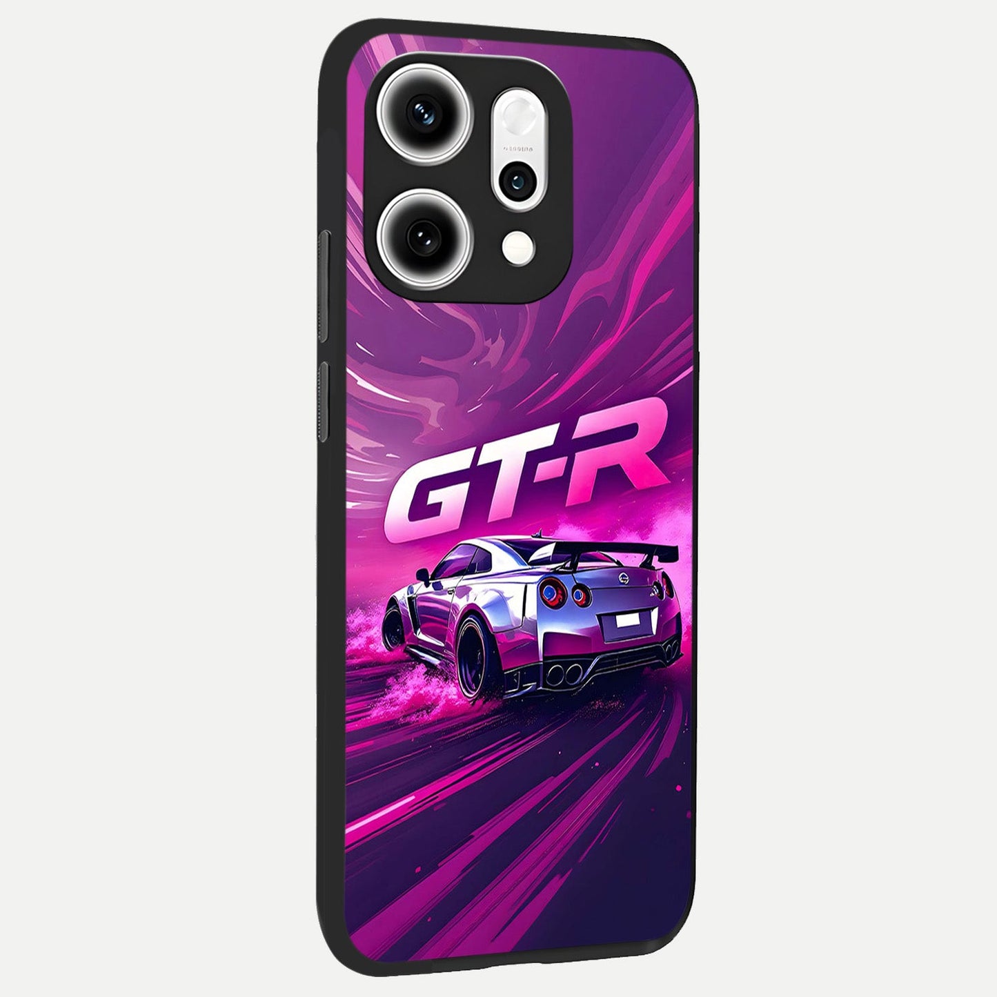 Speed Drift Legend back cover For Oppo Reno 14 Pro slim fit glass case with vibrant aesthetic design