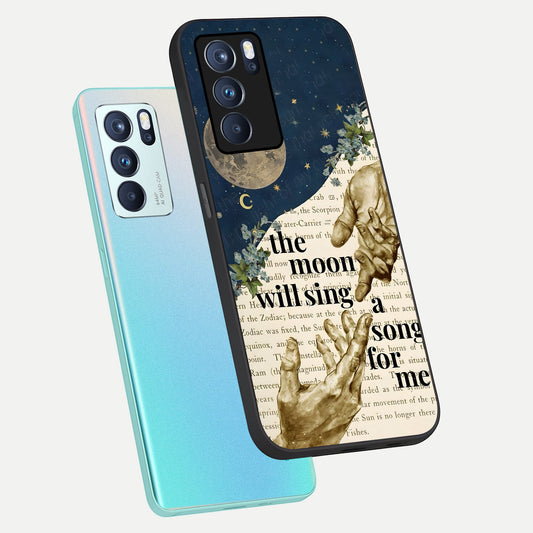 Aesthetic Divine phone case For Oppo Reno 6 Pro showing premium glass back cover with detailed artwork