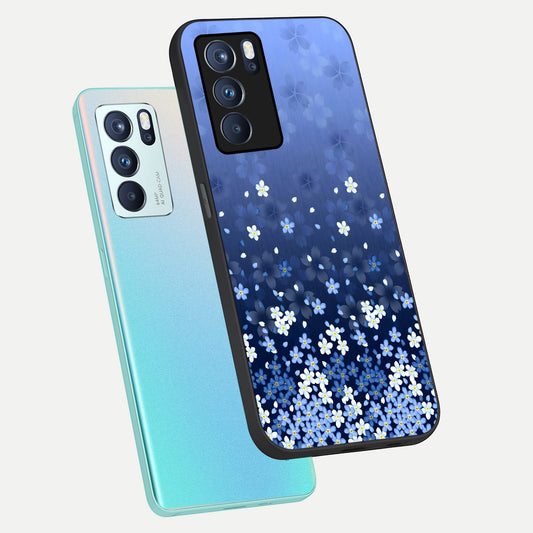 Blue Starry phone case For Oppo Reno 6 Pro showing premium glass back cover with detailed artwork