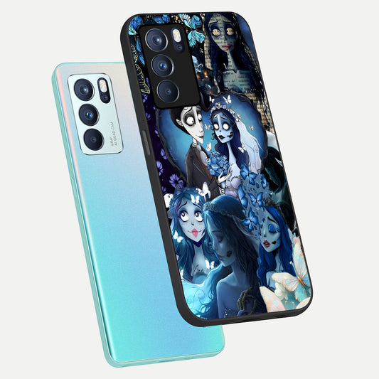 Butterfly Ghost Soul phone case For Oppo Reno 6 Pro showing premium glass back cover with detailed artwork
