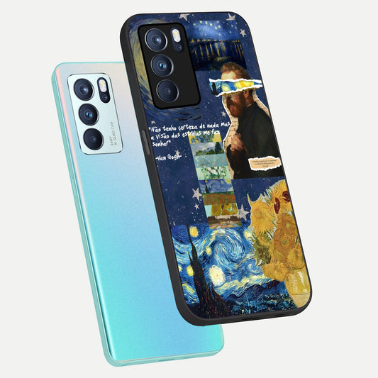 Starry Dream Vision phone case For Oppo Reno 6 Pro showing premium glass back cover with detailed artwork
